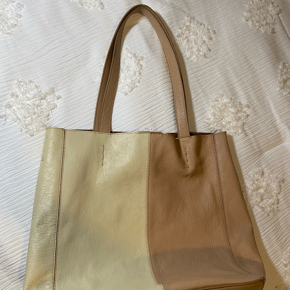 Lucky Brand Two-Tone Leather Tote